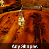 Custom Hand Made Reclaimed Wood Restaurant Tables with Epoxy Resin Finish